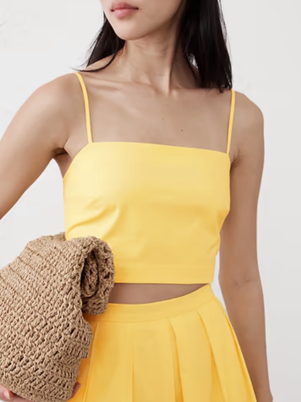 Banana Republic Factory Cropped Cami in Lemon Zest